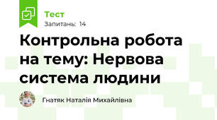Контрольна робота на тему: Нервова система людини