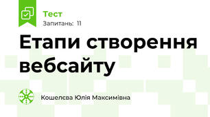 Етапи створення вебсайту