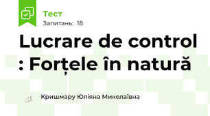 Lucrare de control : Forțele în natură