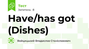 Have/has got (Dishes)