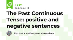 The Past Continuous Tense: positive and negative sentences