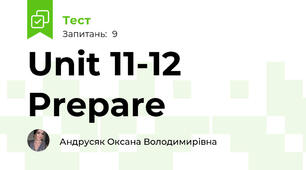 Unit 11-12 Prepare