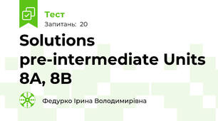 Solutions pre-intermediate Units 8A, 8B