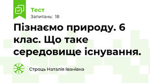 Пізнаємо природу. 6 клас. Що таке середовище існування. 