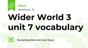 Wider World 3 unit 7 vocabulary 