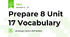 Prepare 8 Unit 17 Vocabulary