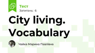 City living. Vocabulary