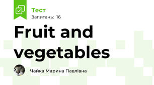 Fruit and vegetables