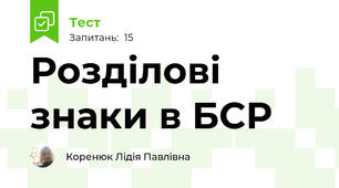 Розділові знаки в БСР