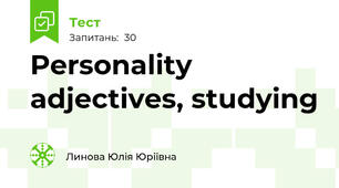 Personality adjectives, studying