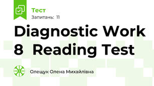 Diagnostic Work 8  Reading Test