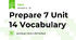 Prepare 7 Unit 14 Vocabulary