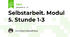 Selbstarbeit. Modul 5. Stunde 1-3