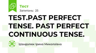 TEST.PAST PERFECT TENSE. PAST PERFECT CONTINUOUS TENSE.