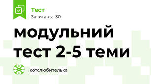 модульний тест 2-5 теми