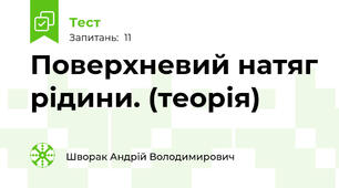 Поверхневий натяг рідини. (теорія)
