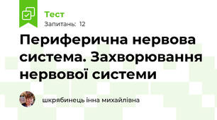 Периферична нервова система. Захворювання нервової системи