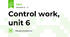 Control work, unit 6