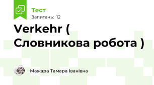 Verkehr ( Словникова робота )