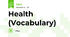 Health (Vocabulary)