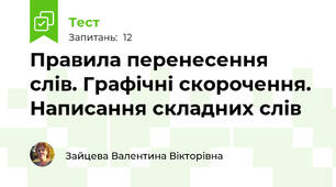 Правила перенесення слів. Графічні скорочення. Написання складних слів