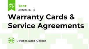Warranty Cards & Service Agreements