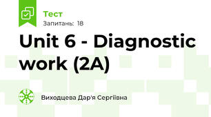Unit 6 - Diagnostic work (2A)