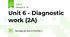 Unit 6 - Diagnostic work (2A)