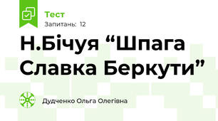 Н.Бічуя “Шпага Славка Беркути”