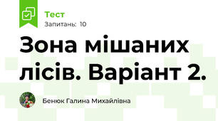 Зона мішаних лісів. Варіант 2.