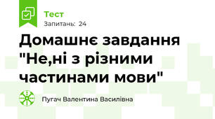 Домашнє завдання "Не,ні з різними частинами мови"