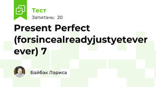 Present Perfect (for\since\already\just\yet\ever\never) 7