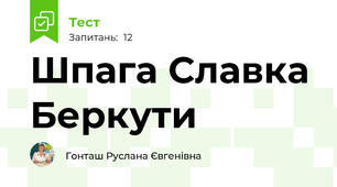 Шпага Славка Беркути 