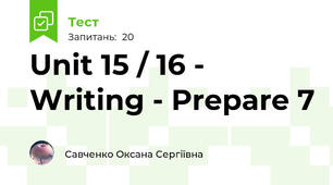 Unit 15 / 16 - Writing - Prepare 7
