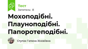 Мохоподібні. Плауноподібні. Папоротеподібні.