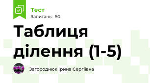 Таблиця ділення (1-5)