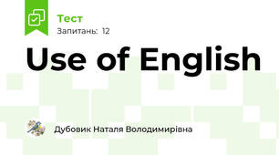  Use of English