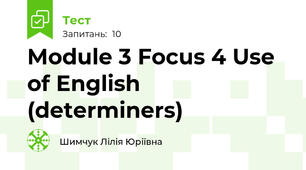 Module 3 Focus 4 Use of English (determiners)