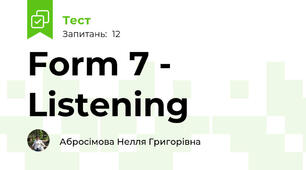 Form 7 - Listening