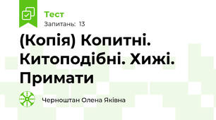 (Копія) Копитні. Китоподібні. Хижі. Примати