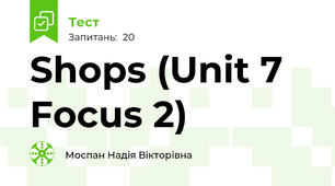 Shops (Unit 7 Focus 2)
