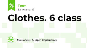 Clothes. 6 class