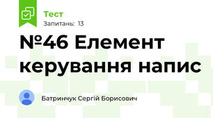 №46 Елемент керування напис
