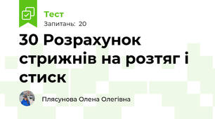 30 Розрахунок стрижнів на розтяг і стиск