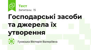Господарські засоби та джерела їх утворення