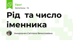 Рід  та число іменника