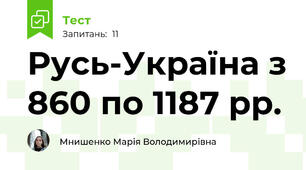 Русь-Україна з 860 по 1187 рр.