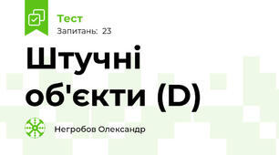 Штучні об'єкти (D)