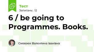 6 / be going to     Programmes. Books.