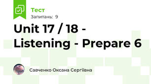 Unit 17 / 18 - Listening - Prepare 6